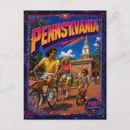 Pennsylvania Postkarte 80er Retro