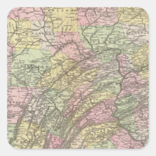 Pennsylvania Quadratischer Aufkleber