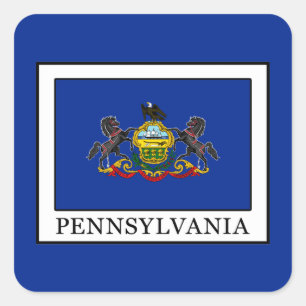 Pennsylvania Quadratischer Aufkleber