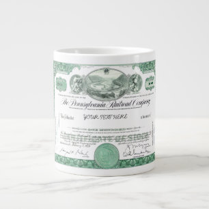 Pennsylvania Railroad Aktienzertifikat Jumbo-Mug Jumbo-Tasse