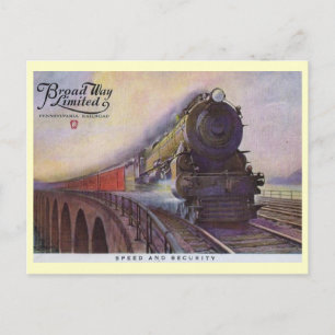 Pennsylvania Railroad Broadway Limited, Vintag Postkarte