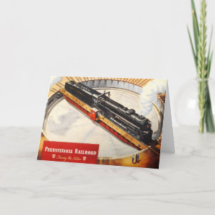 Pennsylvania Railroad-Dampfturbinengrüßkarte Karte