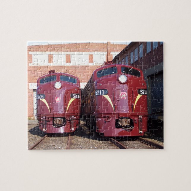 Pennsylvania Railroad E-8a,s (JTFS) 5809 und 5711 Puzzle (Horizontal)