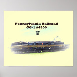 Pennsylvania Railroad GG1 #4800 Side View Poster 2