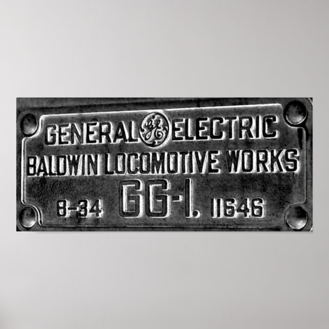 Pennsylvania Railroad GG-1 #4800 Builders Plate Poster (Vorne)