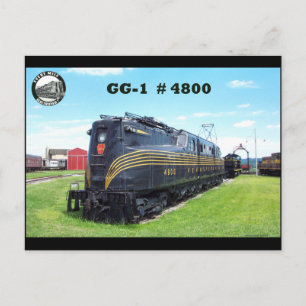 Pennsylvania Railroad Locomotive GG-1 #4800 -2- Postkarte