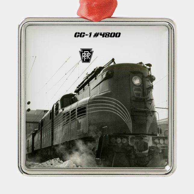 Pennsylvania Railroad Locomotive GG-1 #4800 Ornament Aus Metall (Vorne)