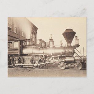 Pennsylvania Railroad Locomotive Train Sepia Postkarte