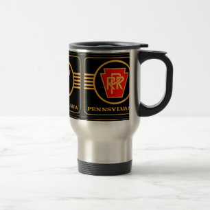 Pennsylvania Railroad Logo, Schwarze Kaffeetasse m