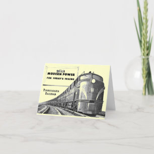 Pennsylvania Railroad Moderne Zugkraft Notizkarte Karte