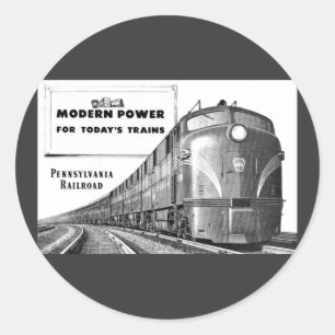 Pennsylvania Railroad Moderne Zugkraft Runder Aufkleber
