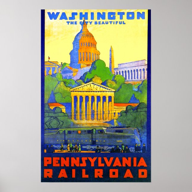 Pennsylvania Railroad nach Washington D.C. Poster (Vorne)