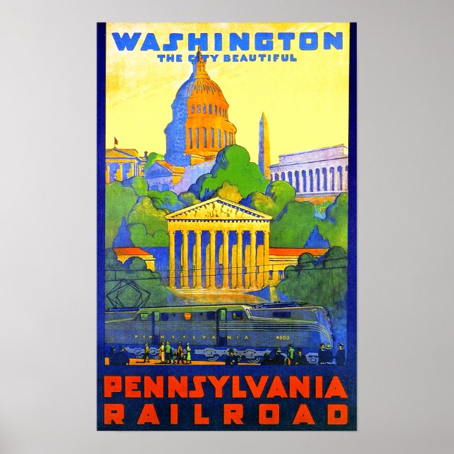 Pennsylvania Railroad nach Washington D.C. Poster (Vorne)