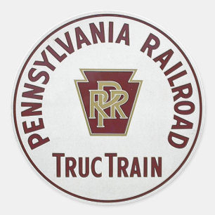 Pennsylvania Railroad TrucTrain Service     Runder Aufkleber