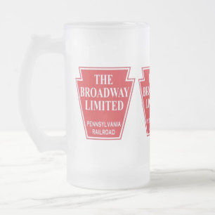 Pennsylvania Railway Broadway Limited Beer Stein Mattglas Bierglas