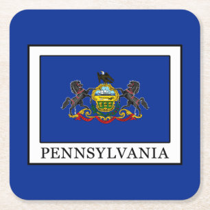Pennsylvania Rechteckiger Pappuntersetzer