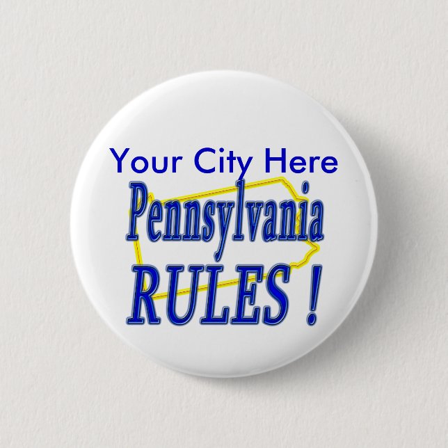 Pennsylvania-Regeln! Button (Vorderseite)