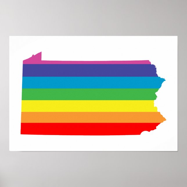 Pennsylvania Regenbogenstreifen Poster (Vorne)