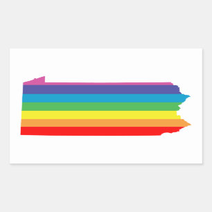 Pennsylvania Regenbogenstreifen Rechteckiger Aufkleber