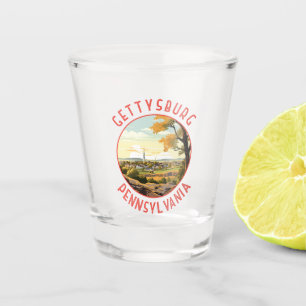 Pennsylvania Retro Distressed Circle Schnapsglas