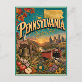 Pennsylvania Retro-Reise-Andenken-Postkarte Postkarte