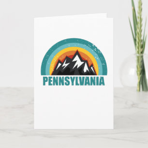 Pennsylvania Retro Sunset gibt amerikanischen Staa Karte