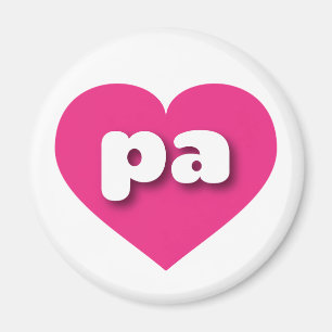 Pennsylvania - rosa Herz - I Liebe pa Magnet
