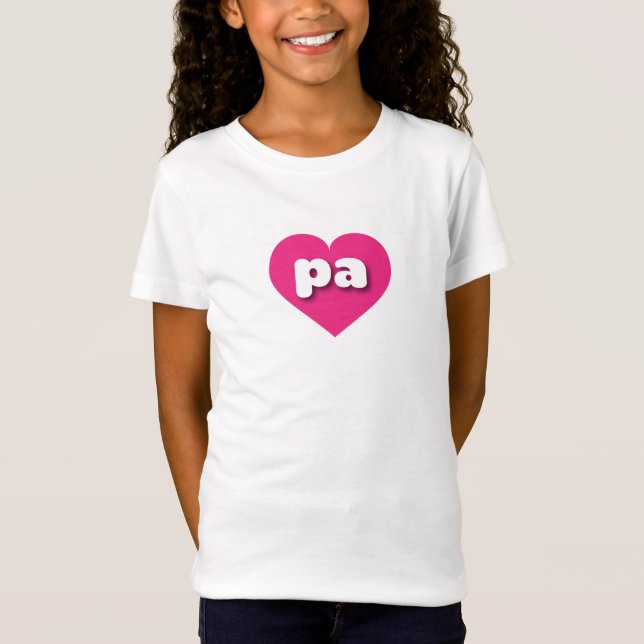 Pennsylvania - rosa Herz - I Liebe pa T-Shirt (Vorderseite)