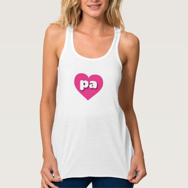Pennsylvania - rosa Herz - I Liebe pa Tank Top (Vorderseite)