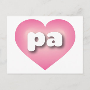 Pennsylvania rosafarbenes Herz - I Liebe pa Postkarte