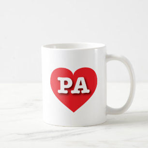 Pennsylvania Rotes Herz - I Liebe PA Kaffeetasse