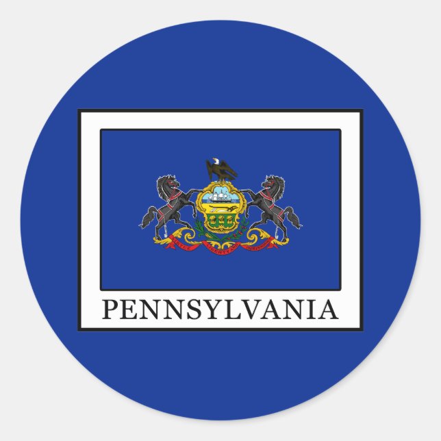 Pennsylvania Runder Aufkleber (Vorderseite)