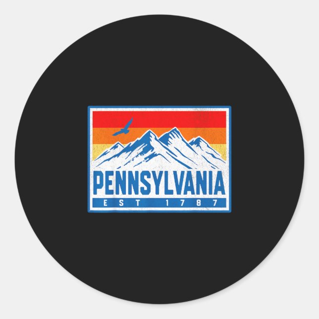 Pennsylvania  runder aufkleber (Vorderseite)