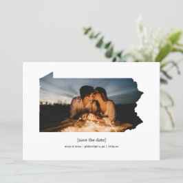 Pennsylvania Save the Date Fotokarte