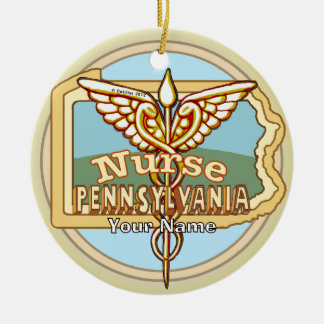 Pennsylvania-Schwestern-Caduceus Keramik Ornament