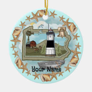 Pennsylvania Shell Leuchtturm-Ornament Keramik Ornament