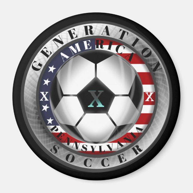 Pennsylvania Staat Generation X American Soccer Magnet (Vorne)
