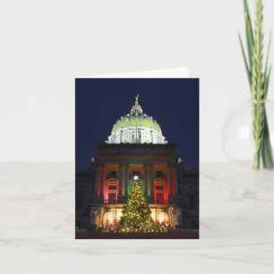 Pennsylvania Staat Hauptstadt Weihnachtsbaumleucht Feiertagskarte