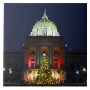 Pennsylvania Staat Hauptstadt Weihnachtsbaumleucht Fliese