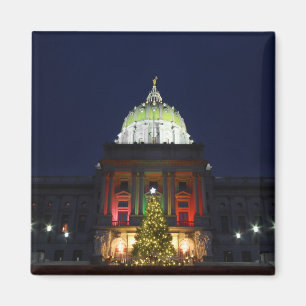 Pennsylvania Staat Hauptstadt Weihnachtsbaumleucht Magnet