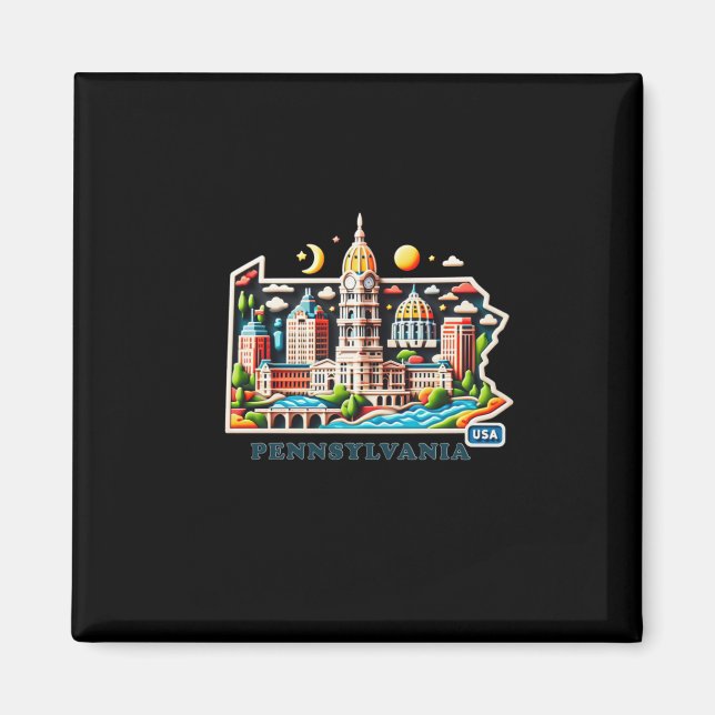 Pennsylvania-Staat in den USA Magnet (Vorne)