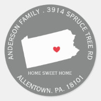 PENNSYLVANIA-Staat | Neue Adressenaufkleber