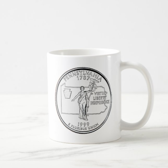 Pennsylvania Staat Quarter Kaffeetasse (Rechts)