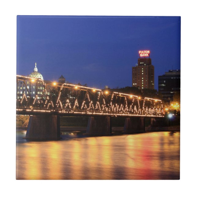 Pennsylvania Staat Walnut Street Bridge Fliese (Vorderseite)