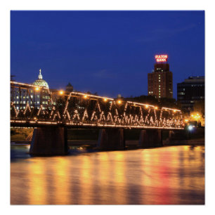 Pennsylvania Staat Walnut Street Bridge Poster