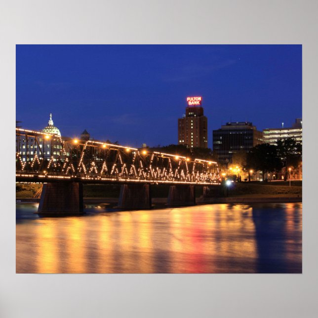 Pennsylvania Staat Walnut Street Bridge Poster (Vorne)