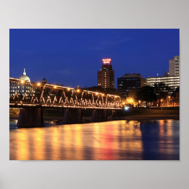 Pennsylvania Staat Walnut Street Bridge Poster (Vorne)