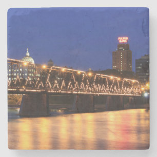 Pennsylvania Staat Walnut Street Bridge Steinuntersetzer
