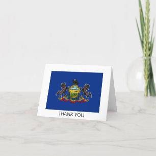 Pennsylvania Staatsflagge Dankeskarte