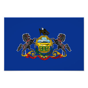Pennsylvania Staatsflagge Fotodruck